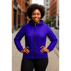 Calvin Klein Ladies Performance Jacket with Hood, Purple, XL